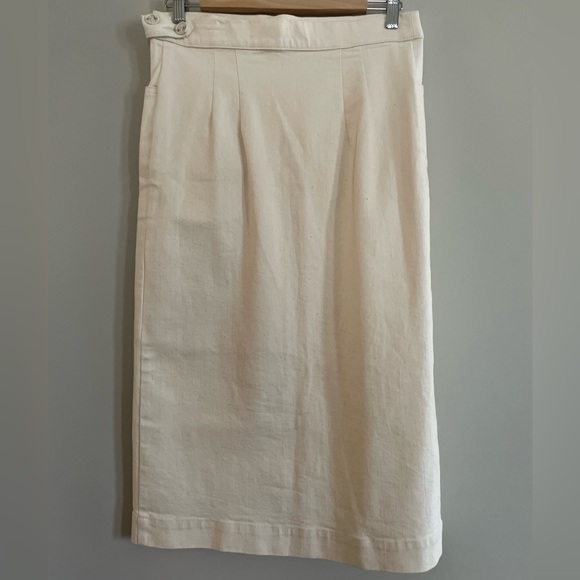 NWT Micaela Greg Natural Denim Wrap Skirt - Picture 11 of 16